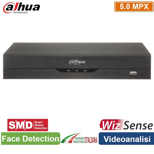 XVR AI Pentaibrido 4 Canali 5 Megapixel + 6 Canali IP 6 Megapixel